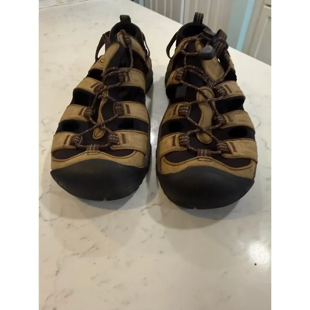 KEEN Newport H2 Men’s 8 Brown Leather Waterproof Hiking Sport Sandals